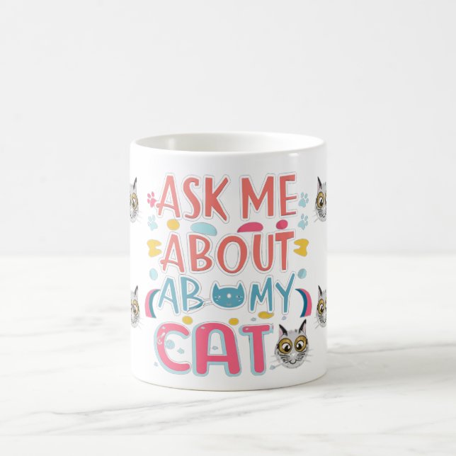 Fråga mig om mitt katt kaffemugg (Center)