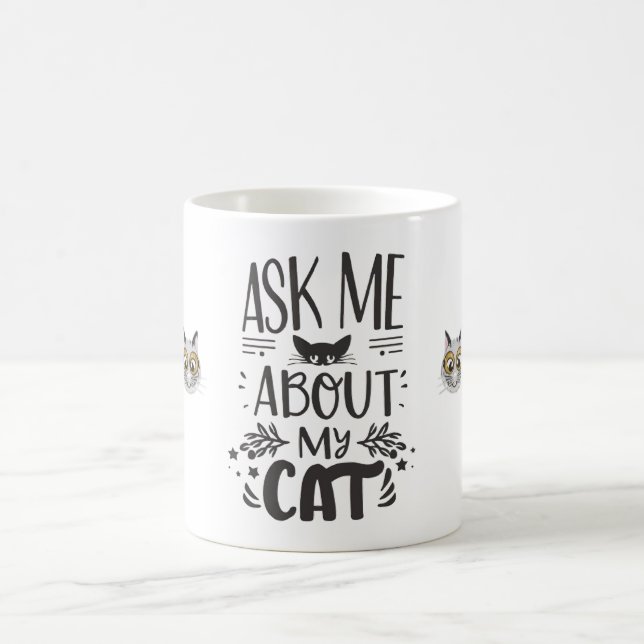 Fråga mig om mitt katt kaffemugg (Center)