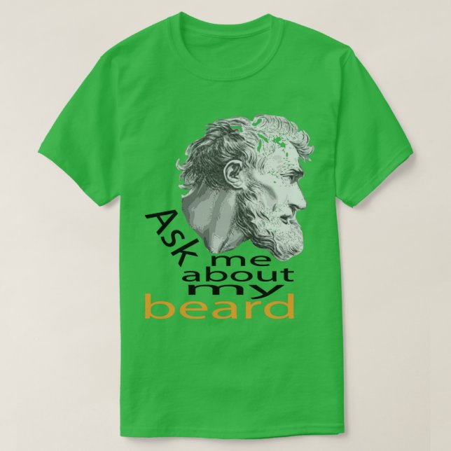 Fråga mig om mitt skägg 15 t shirt (Design framsida)