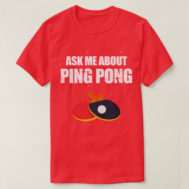Fråga mig om Ping Pong T Shirt (Design framsida)