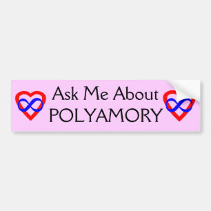 Fråga mig om Polyamory Bildekal
