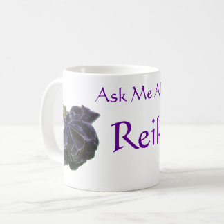 Fråga mig om Reiki Lila Ros Kaffemugg