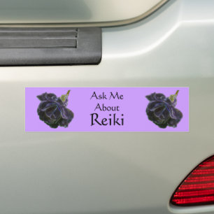 Fråga mig om Reiki Rose Bildekal