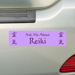 Fråga mig om Reiki-symbolen Bumper Sticker Bildekal