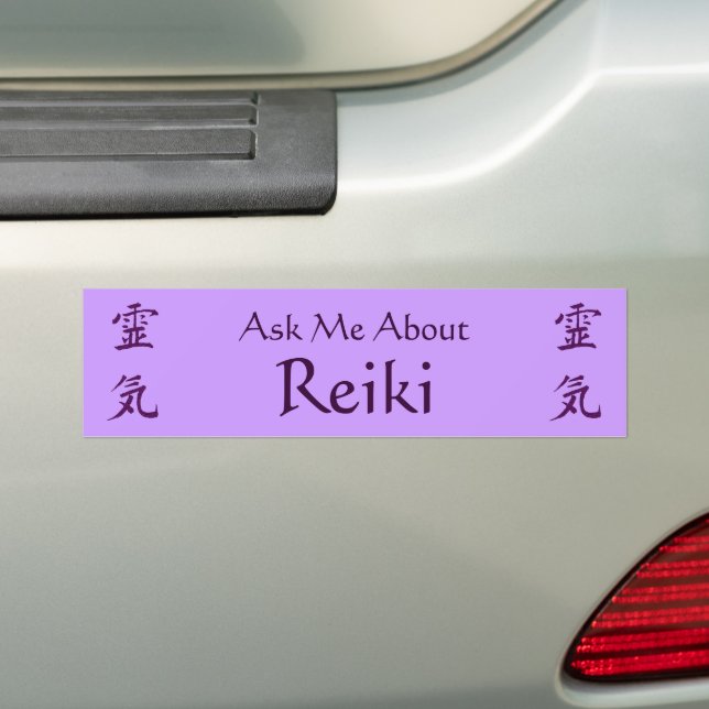 Fråga mig om Reiki-symbolen Bumper Sticker Bildekal (På Bil)