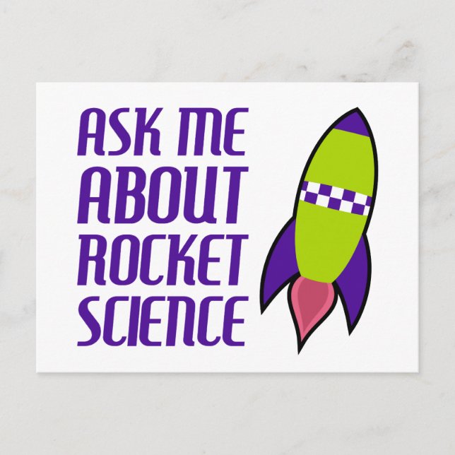Fråga mig om Rocket Science Vykort (Framsida)