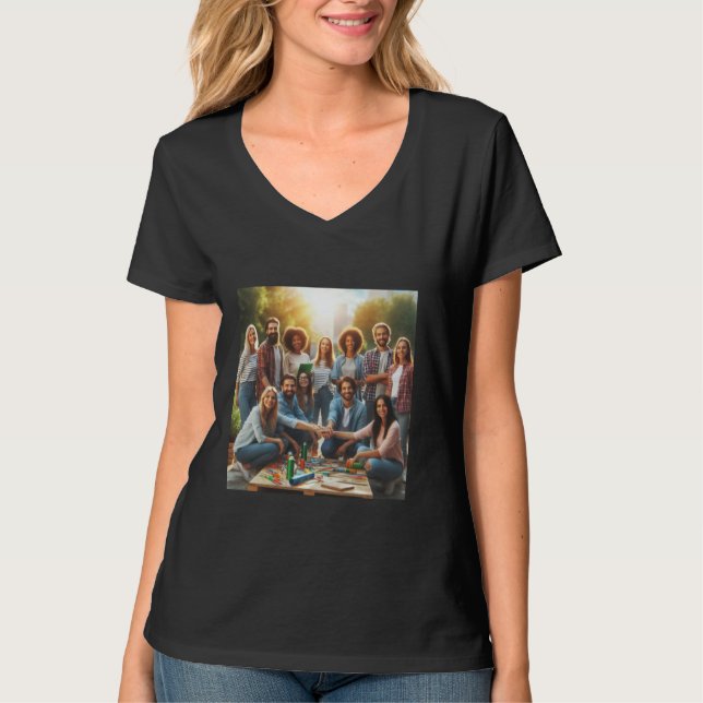 Fråga mig om sammanhållning - Kärlek Fred Enighet  T Shirt (Framsida)