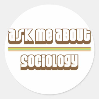 Fråga mig om sociologi runt klistermärke