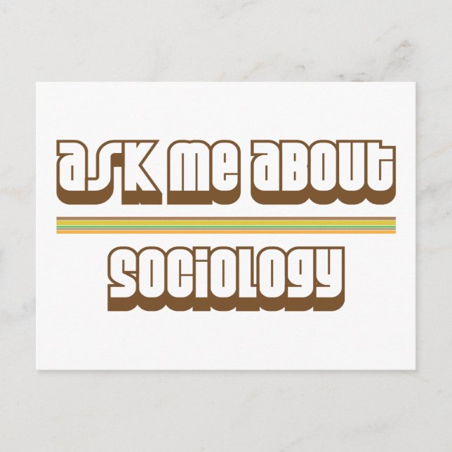 Fråga mig om sociologi vykort (Framsida)