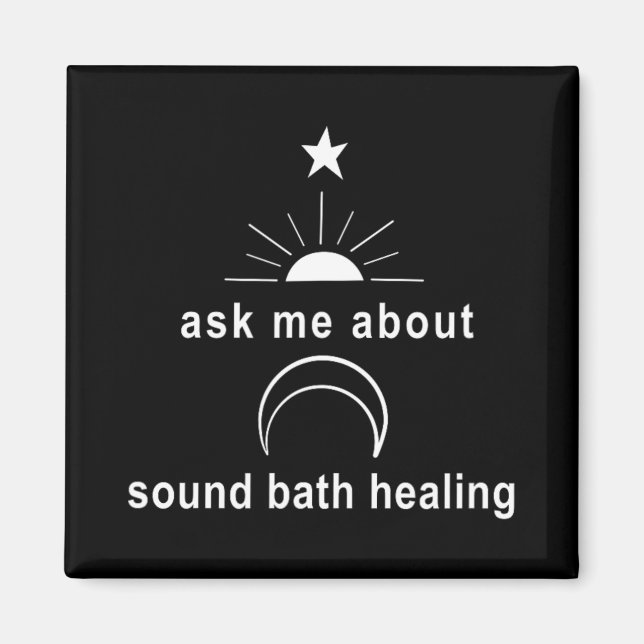 Fråga mig om Sound Bath New Age Wellness Ritual  Magnet (Framsidan)