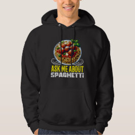 Fråga mig om spaghetti hoodie