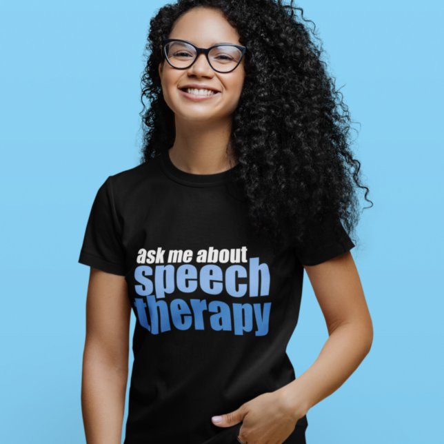 Fråga mig om Tal-behandling, Cute SLP-kvinnor T Shirt (Skapare uppladdad)