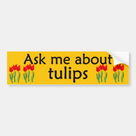 Fråga mig om tulpan bildekal