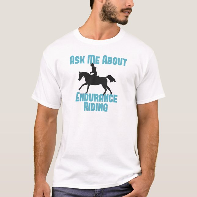Fråga mig om uttålighetridning t-shirt (Framsida)