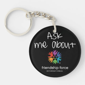 Fråga mig om vänskapstyrka Keychain