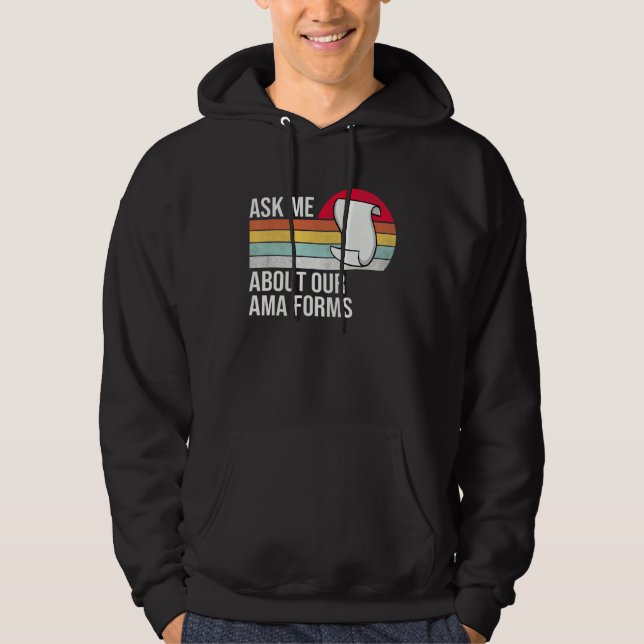 Fråga mig om våra Ama Forms Funny Nurse Swea Hoodie (Framsida)