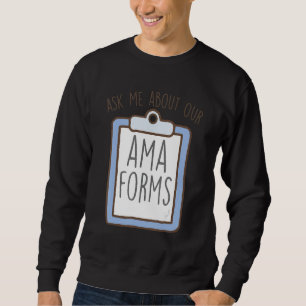 Fråga mig om våra AMA-formulär, rolig akutmottagni Lång Ärmad Tröja