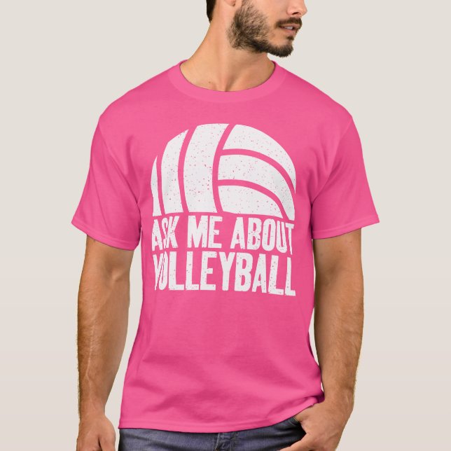 Fråga mig om Volleyball T Shirt (Framsida)