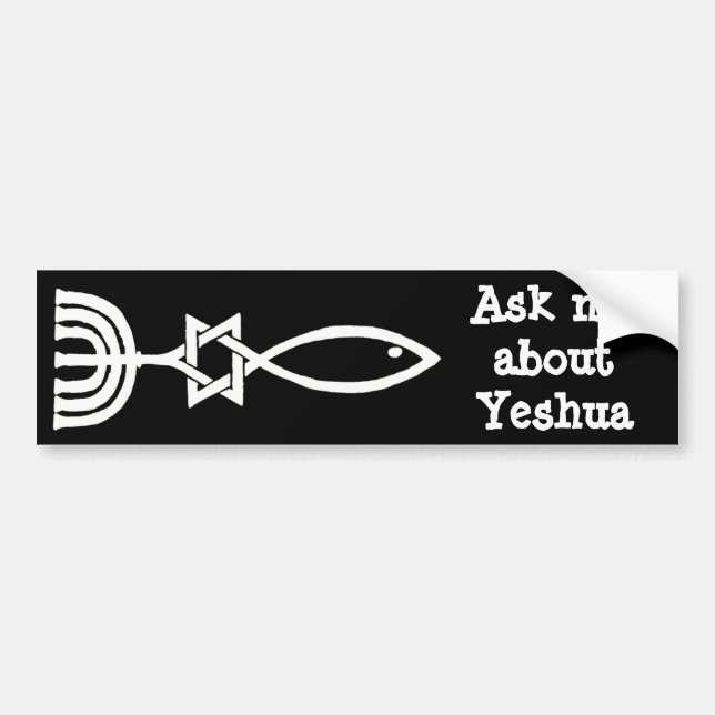 Fråga mig om Yeshua Bildekal (Framsidan)