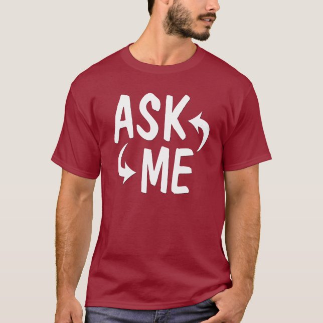 Fråga mig skjortan med pilar t shirt (Framsida)
