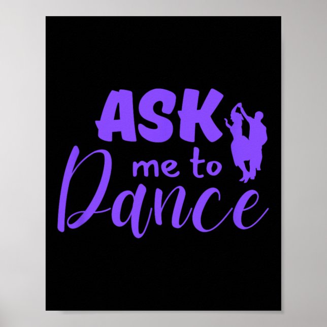 Fråga mig till Dance lite Social Dancing Poster (Framsidan)