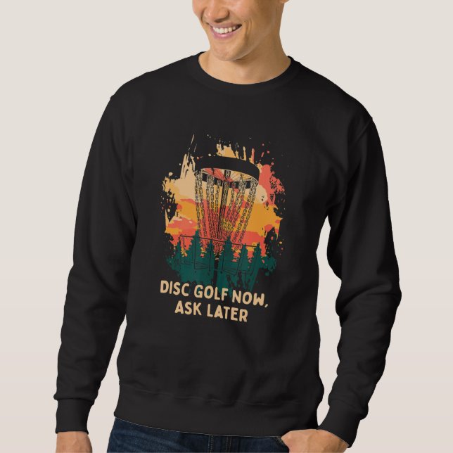 Fråga nu senare Golfer Humor Golf 2 Lång Ärmad Tröja (Framsida)