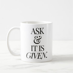 Fråga och den ges Offertlagen i Attraktion Kaffemugg