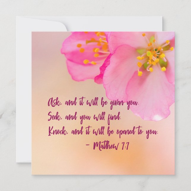 Fråga, och det kommer att vara kristen Blommigt in (Framsida)