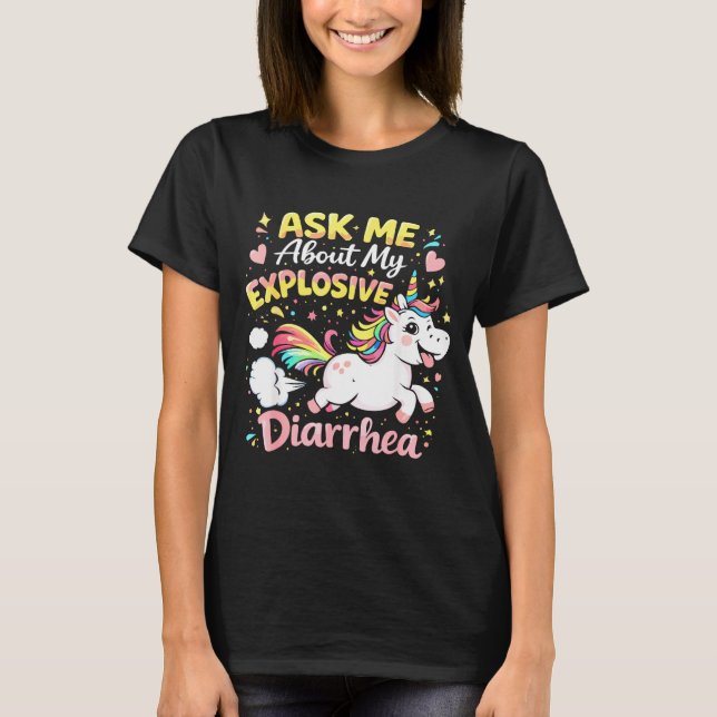Fråga om explosiv diarré rolig bajs meme t shirt (Framsida)