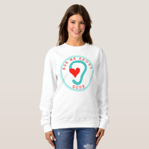 Fråga om Långärmaden SCDS (Red Text and Aqua) T Shirt