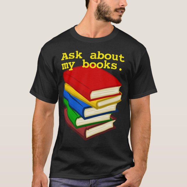 Fråga om min bokar t shirt (Framsida)
