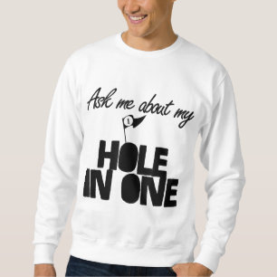 Fråga om min Hål i en lustig golf Lång Ärmad Tröja