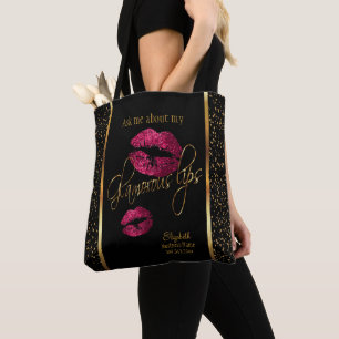 Fråga om min Läppar - Lipstick Design Tygkasse