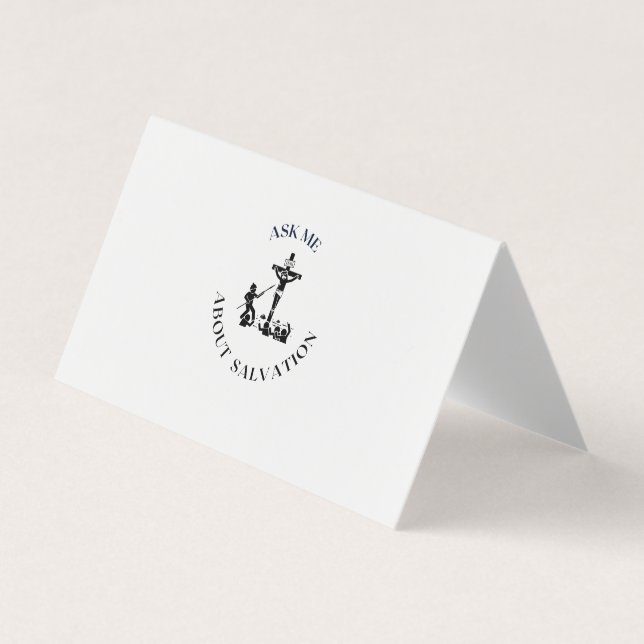 Fråga om räddning visitkort (Framsida)