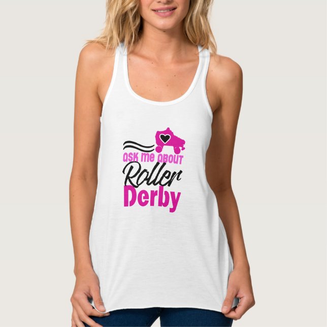 Fråga om Roller Derby, Roller Skating Linne Med Racerback (Framsida)