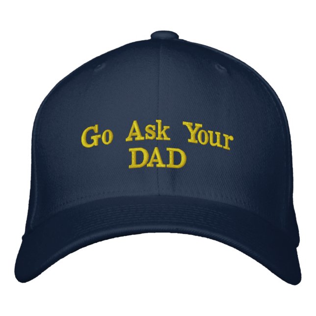 Fråga Pappa Broderad Keps (Framsida)