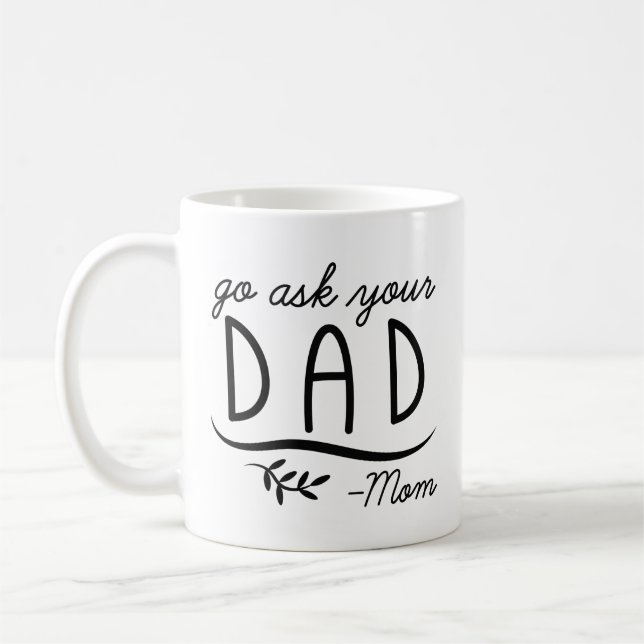 Fråga Pappa - Mamma Kaffemugg (Vänster)