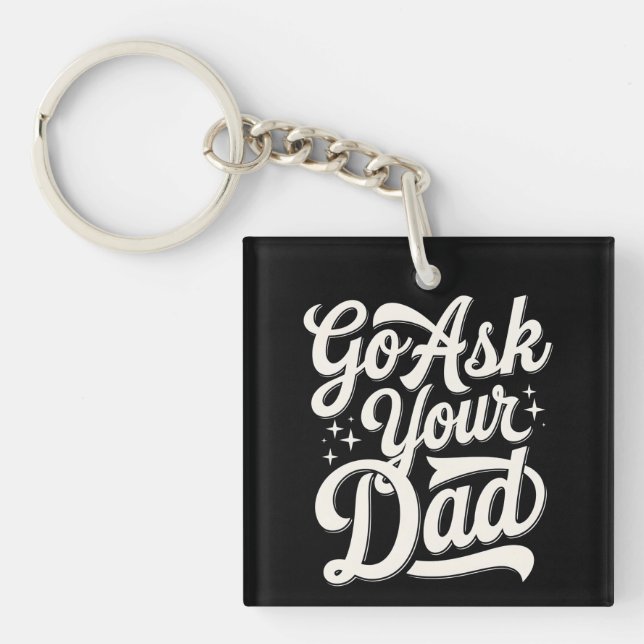 Fråga Pappa Rolig Mamma Mors Dag Vintage (Framsidan)