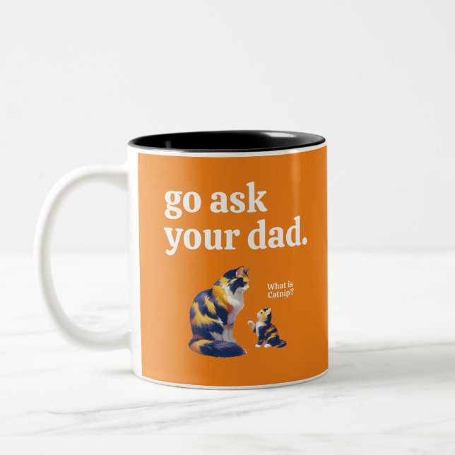 Fråga Pappa vad som är katjon Två-Tonad Mugg (Vänster)