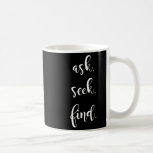 Fråga sök efter bibelcitat, utskrivet grafiskt kri kaffemugg