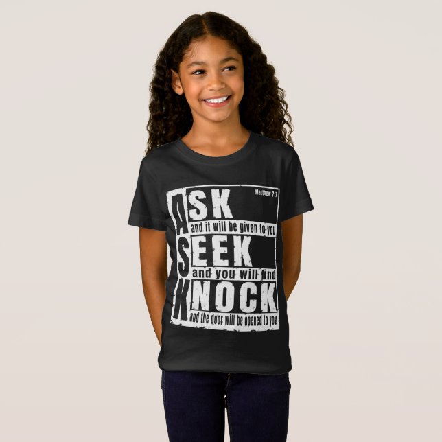 fråga sök knacka T-Shirt (Hel framsida)