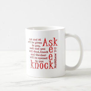 Fråga sökanden, knackning kaffemugg