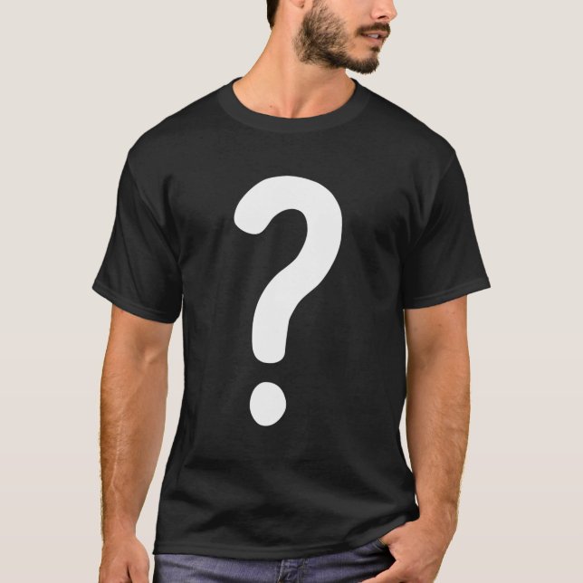 Fråga T-Shirt lite gissar vem Costume Shi är (Framsida)