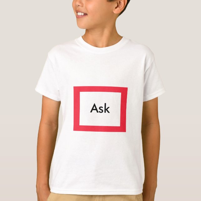 Fråga! UCreate Ask Gibney Zazzle T-shirt (Framsida)