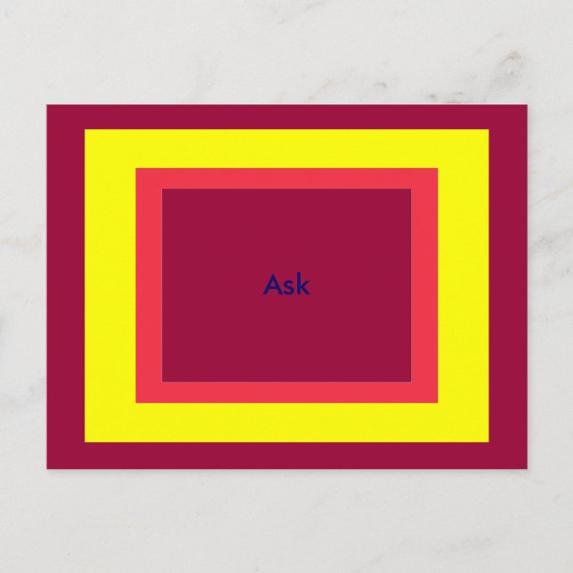 Fråga! UCreate Ask Gibney Zazzle Vykort (Framsida)