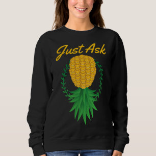 Fråga upp och ned på ananas saftfärs t shirt