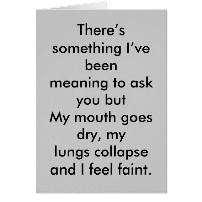 Fråga ut på en datera hälsningskort (Framsidan)