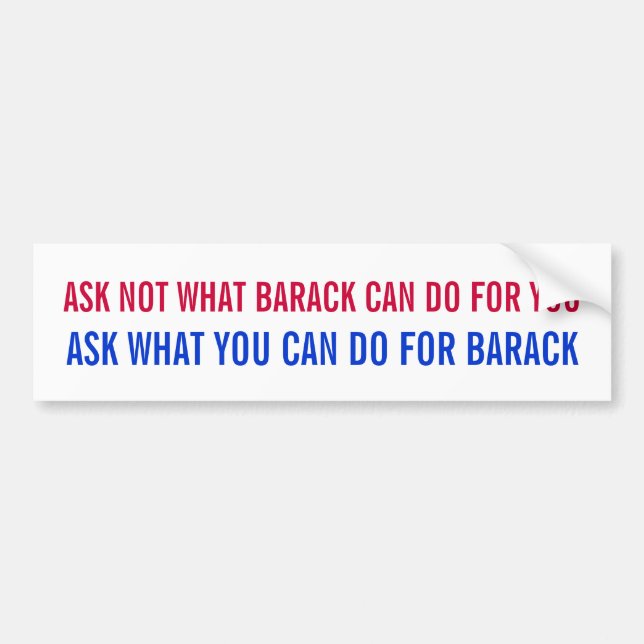 Fråga vad du kan göra för den Barack lodisen…, - Bildekal (Framsidan)