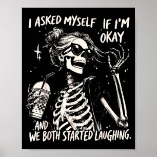 Frågade sarkastiskt om skelettkaffegrafik poster