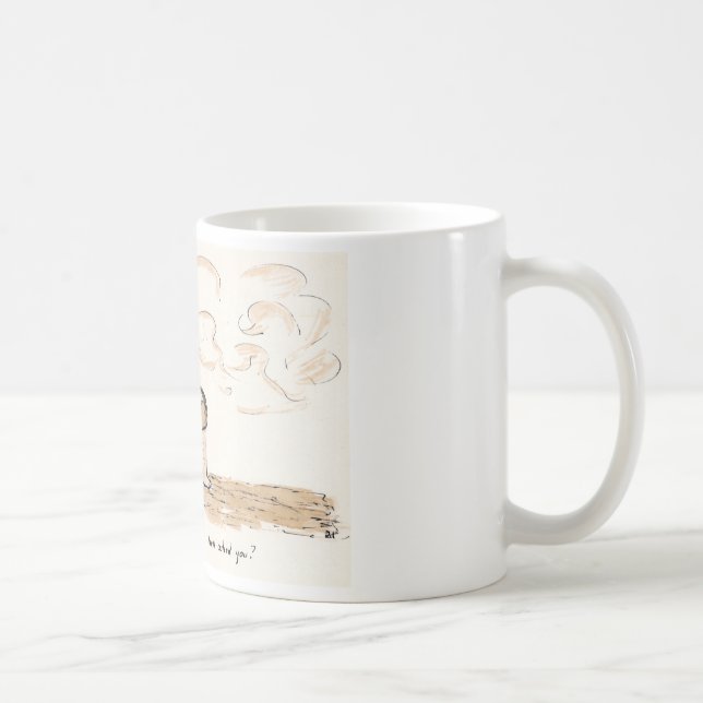 "frågade vem dig? ", kaffemugg (Höger)